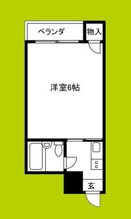 ピリカ平野宮町(1K/4階)の間取り写真