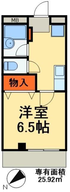 コンフォート日暮里(1K/1階)の間取り写真