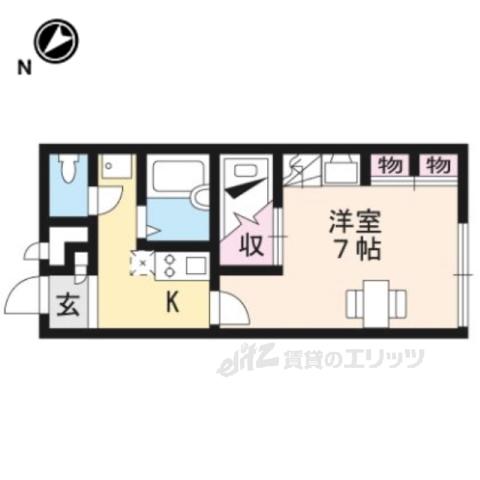 レオパレスアクア(1K/2階)の間取り写真