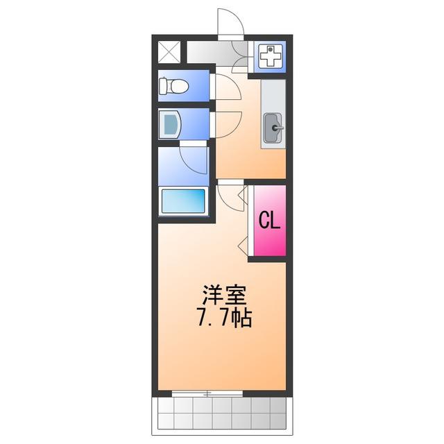 エスパシオ(1K/2階)の間取り写真