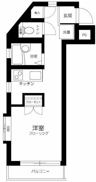 パークプラザ西荻窪(1K/2階)の間取り写真