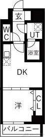 OAKLANCE 森下II(1DK/9階)の間取り写真