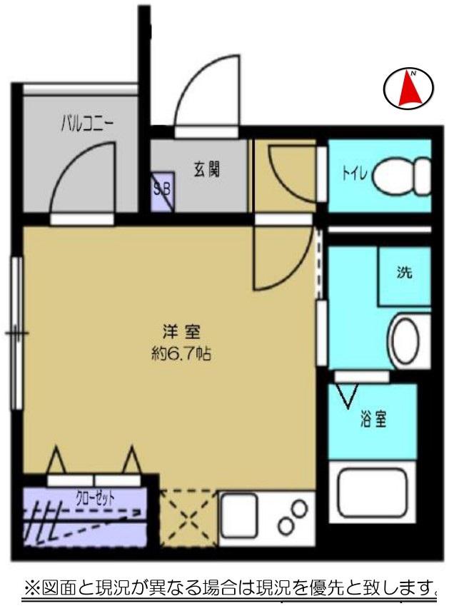シューエお花茶屋(ワンルーム/3階)の間取り写真