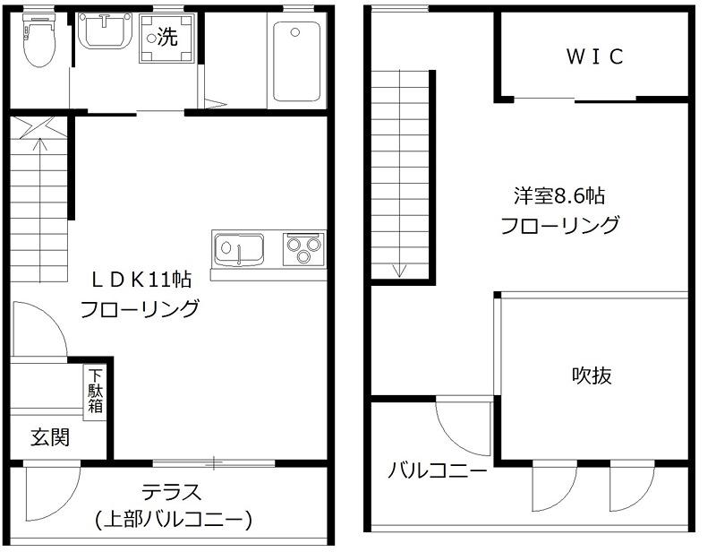 ソラーナ(1LDK/1階)の間取り写真
