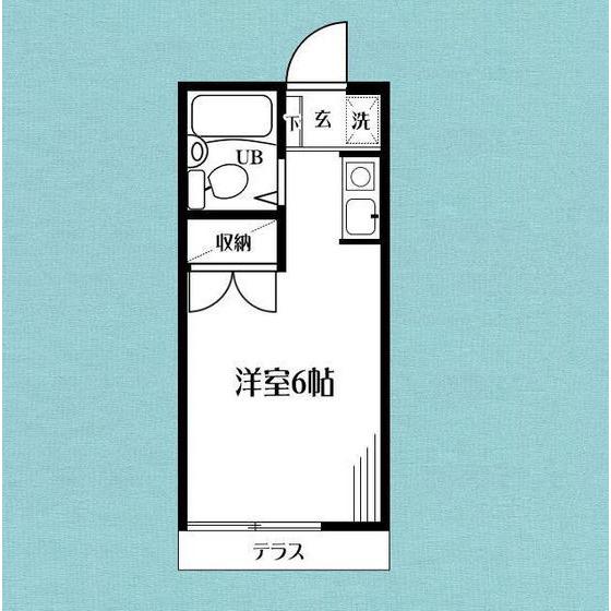 新豊田ハイツB号館(ワンルーム/1階)の間取り写真