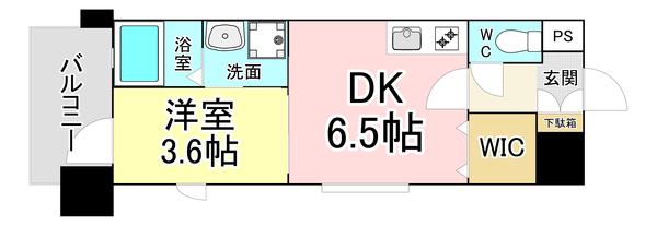 ギャラン片野NEO(1DK/7階)の間取り写真