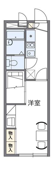 レオパレス西原(1K/1階)の間取り写真