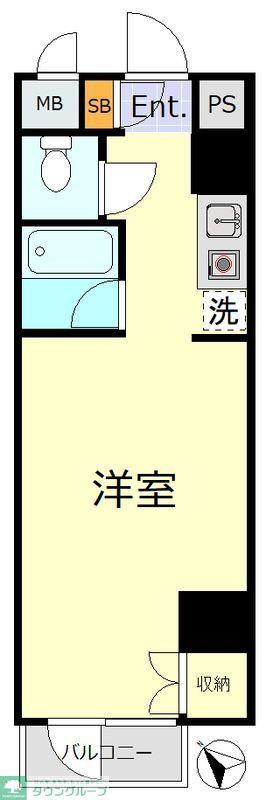 セザール第3鶴見(ワンルーム/2階)の間取り写真