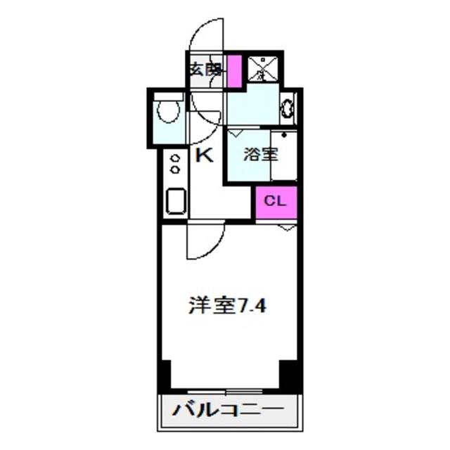 S-RESIDENCE緑橋駅前(1K/4階)の間取り写真