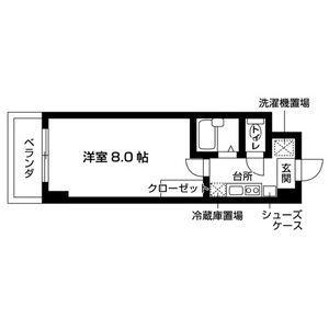 クオーレ南草津(1K/1階)の間取り写真