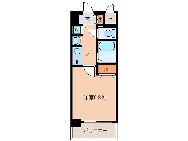 プレサンス京都四条堀川(1K/7階)の間取り写真