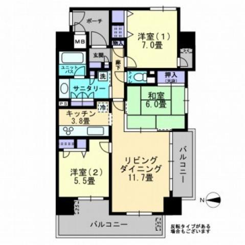 アルファステイツ市駅前(3LDK/9階)の間取り写真