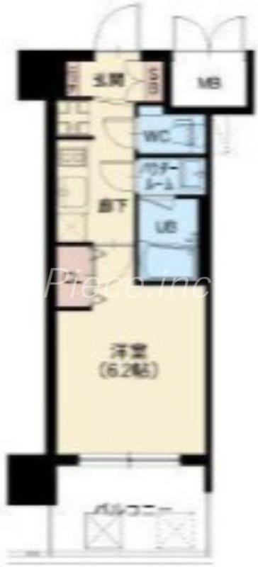 プレサンス神崎川ファインブレス(1K/8階)の間取り写真