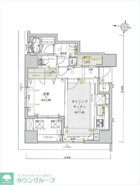 ライオンズ赤坂セントマークス(1SLDK/3階)の間取り写真