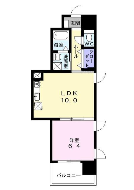 イ・セソラージュ(1LDK/4階)の間取り写真