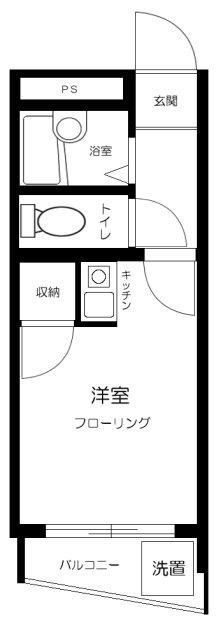 アイ・シュライン川崎大師東(ワンルーム/4階)の間取り写真