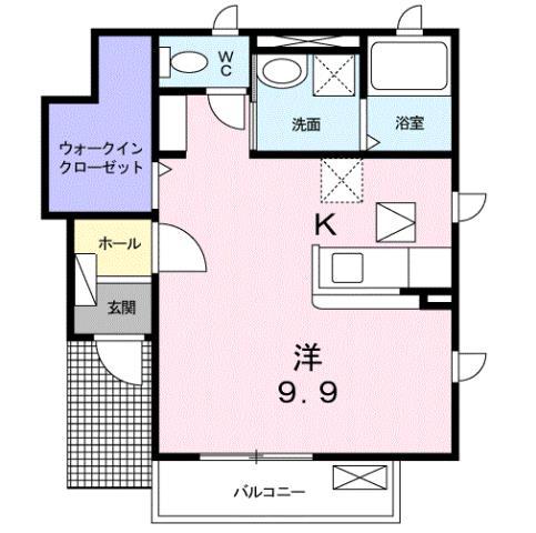 メゾン バルーンフラワー(1K/1階)の間取り写真
