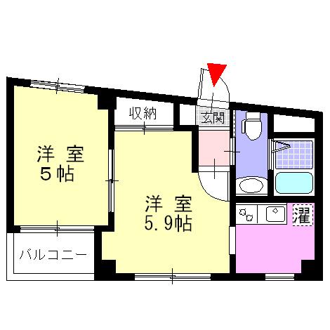 KIMMYS HOUSE(2K/3階)の間取り写真