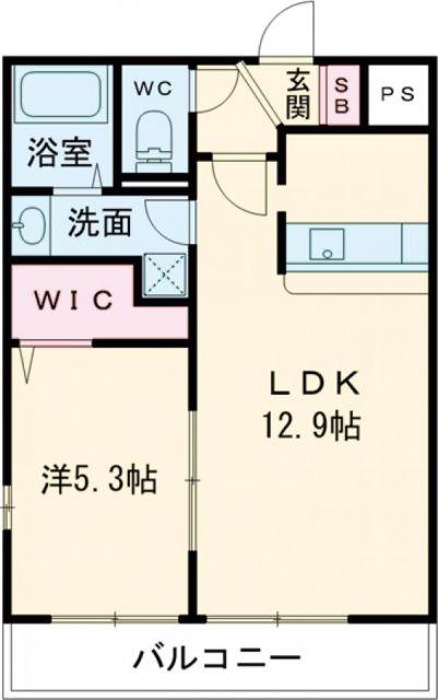 アクアクロス光の森(1LDK/2階)の間取り写真