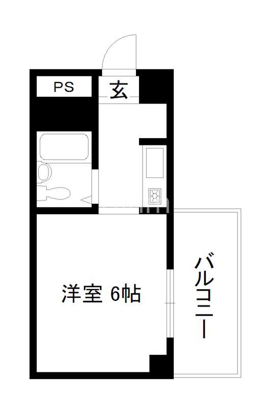 グランディール深草ビル(1K/2階)の間取り写真
