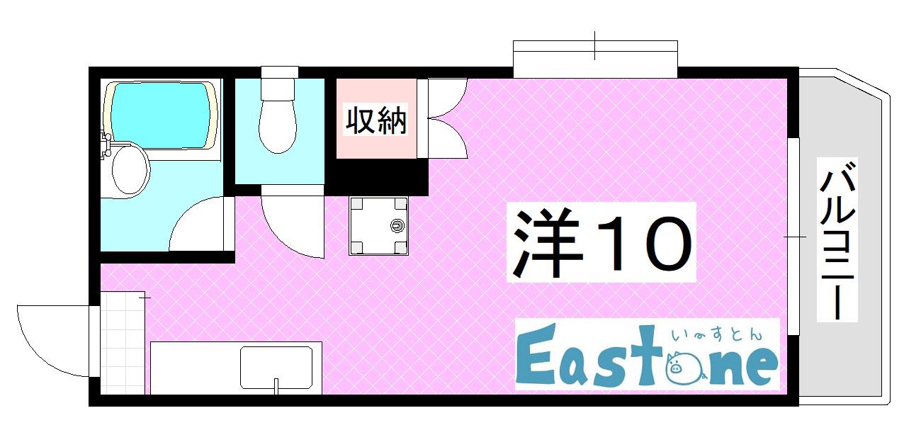 クラムハイツ(ワンルーム/2階)の間取り写真
