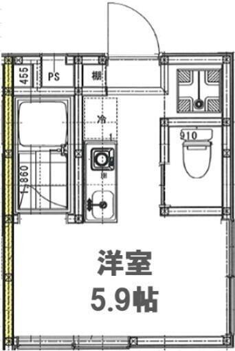 グランソフィア亀有(ワンルーム/3階)の間取り写真