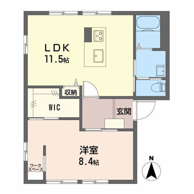 グリーンステージ(1LDK/1階)の間取り写真