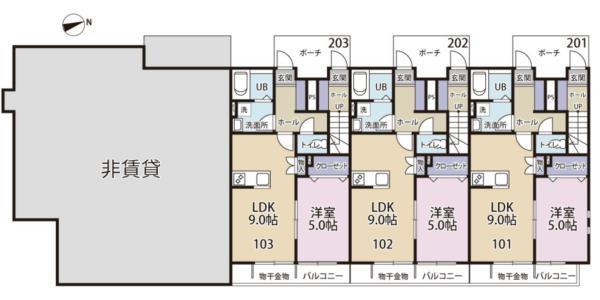 グレーシア(1LDK/1階)の間取り写真