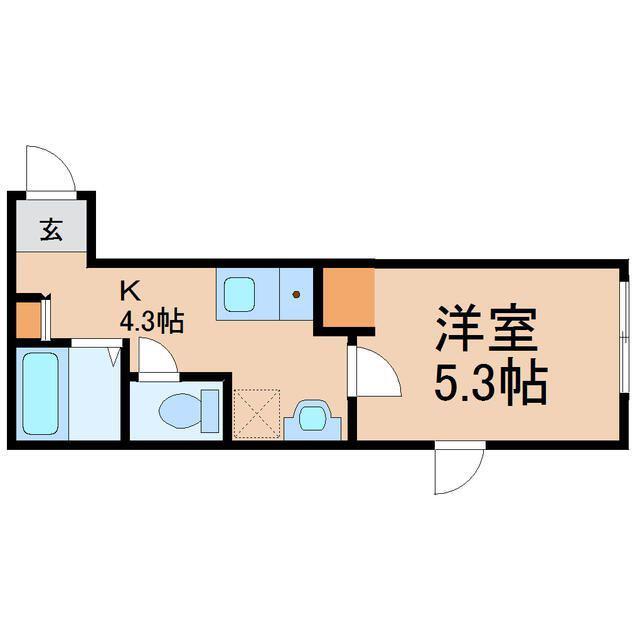 MON REVE NOLD(1K/2階)の間取り写真