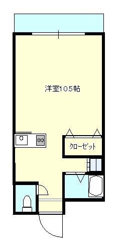 ミレニアム松尾(1K/4階)の間取り写真