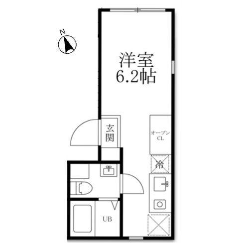 コルク新板橋(ワンルーム/3階)の間取り写真