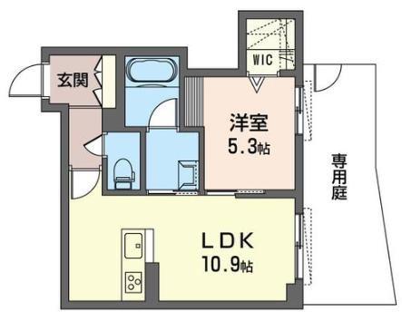 シャーメゾン志木(1LDK/1階)の間取り写真