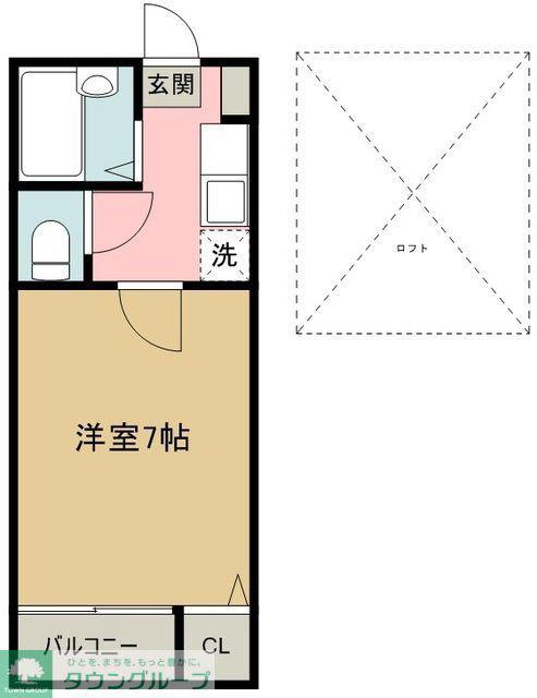 プレジオ(1K/1階)の間取り写真