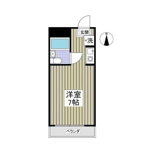リバティハウス(ワンルーム/2階)の間取り写真