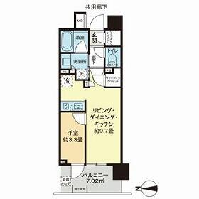 リビオレゾン北綾瀬(1LDK/10階)の間取り写真