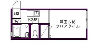 メゾンブランシュ(1K/1階)の間取り写真