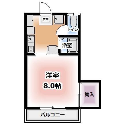 リエール荒川(1K/3階)の間取り写真