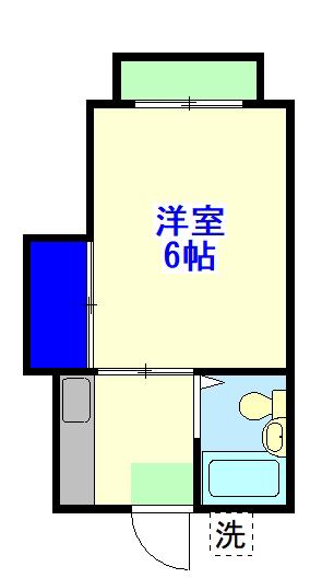 コーポ田中(1K/2階)の間取り写真