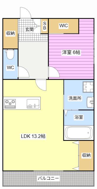 インテグラE(1LDK/5階)の間取り写真