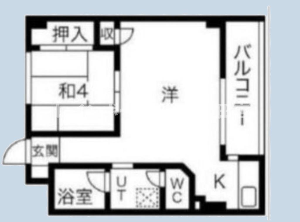 シャロン本厚木(1LDK/4階)の間取り写真