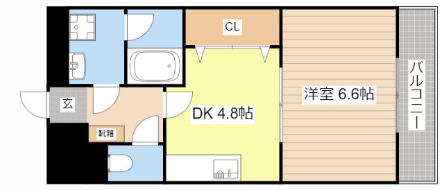 RESIDENCE・PAL(1DK/2階)の間取り写真