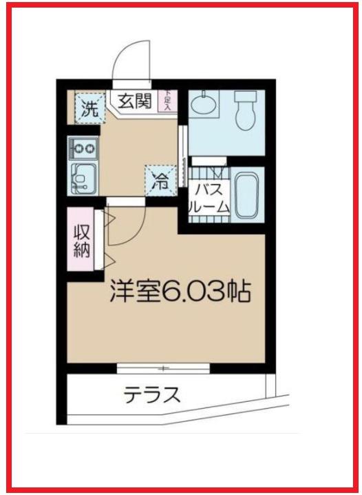 エヌエスゲート青井・弘道(1K/3階)の間取り写真