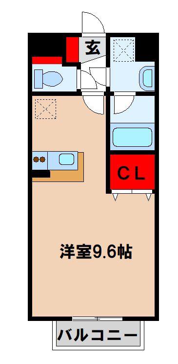 古川第6コーポ(ワンルーム/1階)の間取り写真