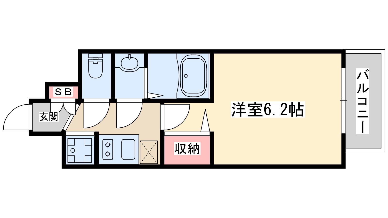 プレサンス大阪三国ネオス(1K/9階)の間取り写真