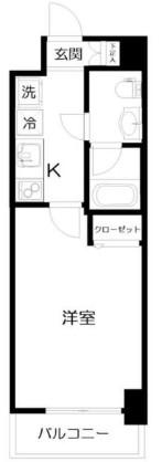 PARKSQUARE国府台(1K/5階)の間取り写真