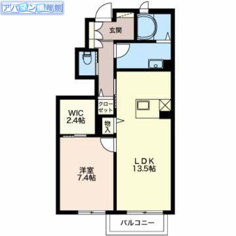 カプリ レモン(1LDK/1階)の間取り写真