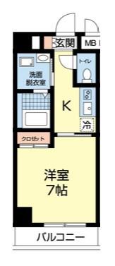 ライフステージ.北浦和駅前(1K/2階)の間取り写真