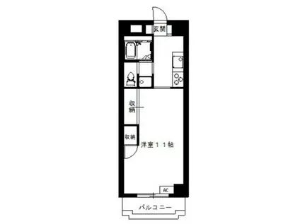 コミュニオン佼徳(1K/4階)の間取り写真