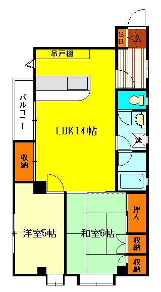 FM-10(2LDK/3階)の間取り写真
