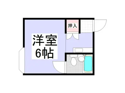 仙人閣アパート(ワンルーム/2階)の間取り写真